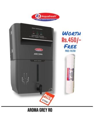 Aroma Grey Copper Ro Water Purifier | Pro Series | One year Warranty on RO Pump and Electric Power Supply | Consumables are chargeable | Free Installation worth Rs.549 and Two Times Free Home Service Visits (250×2=Rs.500 Free)