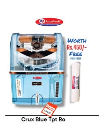 Crux TPT Blue Copper Ro Water Purifier | Pro Series | One year Warranty on RO Pump and Electric Power Supply | Consumables are chargeable | Free Installation worth Rs.549 and Two Times Free Home Service Visits (250×2=Rs.500 Free)