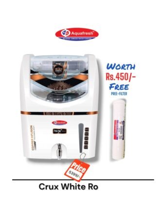 Crux White Copper Ro Water Purifier | Pro Series | One year Warranty on RO Pump and Electric Power Supply | Consumables are chargeable | Free Installation worth Rs.549 and Two Times Free Home Service Visits (250×2=Rs.500 Free)