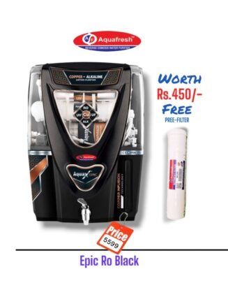 EPIC Black Ro Water Purifier | Pro Series | One year Warranty on RO Pump and Electric Power Supply | Consumables are chargeable | Free Installation worth Rs.549 and Two Times Free Home Service Visits (250×2=Rs.500 Free)