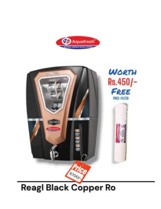 Regale Black Copper Ro Water Purifier | Pro Series | One year Warranty on RO Pump and Electric Power Supply | Consumables are chargeable | Free Installation worth Rs.549 and Two Times Free Home Service Visits (250×2=Rs.500 Free)