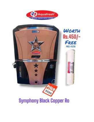 Symphony  Black Copper Ro Water Purifier | Pro Series | One year Warranty on RO Pump and Electric Power Supply | Consumables are chargeable | Free Installation worth Rs.549 and Two Times Free Home Service Visits (250×2=Rs.500 Free) (Copy) (Copy) (Copy)