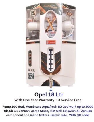 OPEL 18 Ltr Ro Water Purifier | Pro Series | One year Warranty on RO Pump and Electric Power Supply | Consumables are chargeable | Free Installation worth Rs.549 and Two Times Free Home Service Visits (250×2=Rs.500 Free)